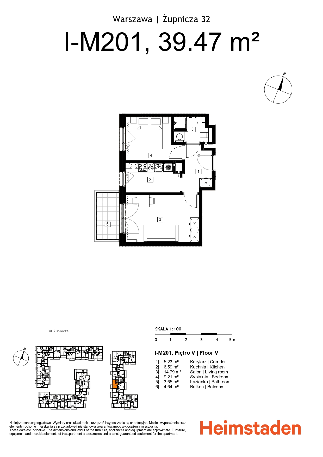 2-pokojowe mieszkanie | balkon I Praga-Południe - plan
