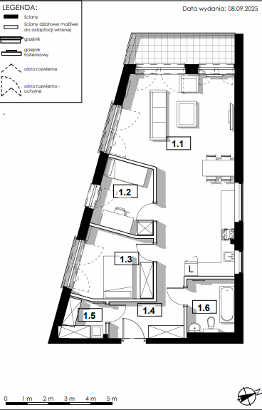 Простора квартира (Квартира 3) 78 м² з балконом та гаражним місцем - Урсинув - plan