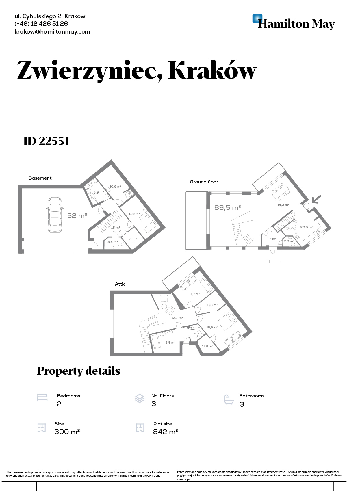 Exclusive house for sale in Zwierzyniec - plan