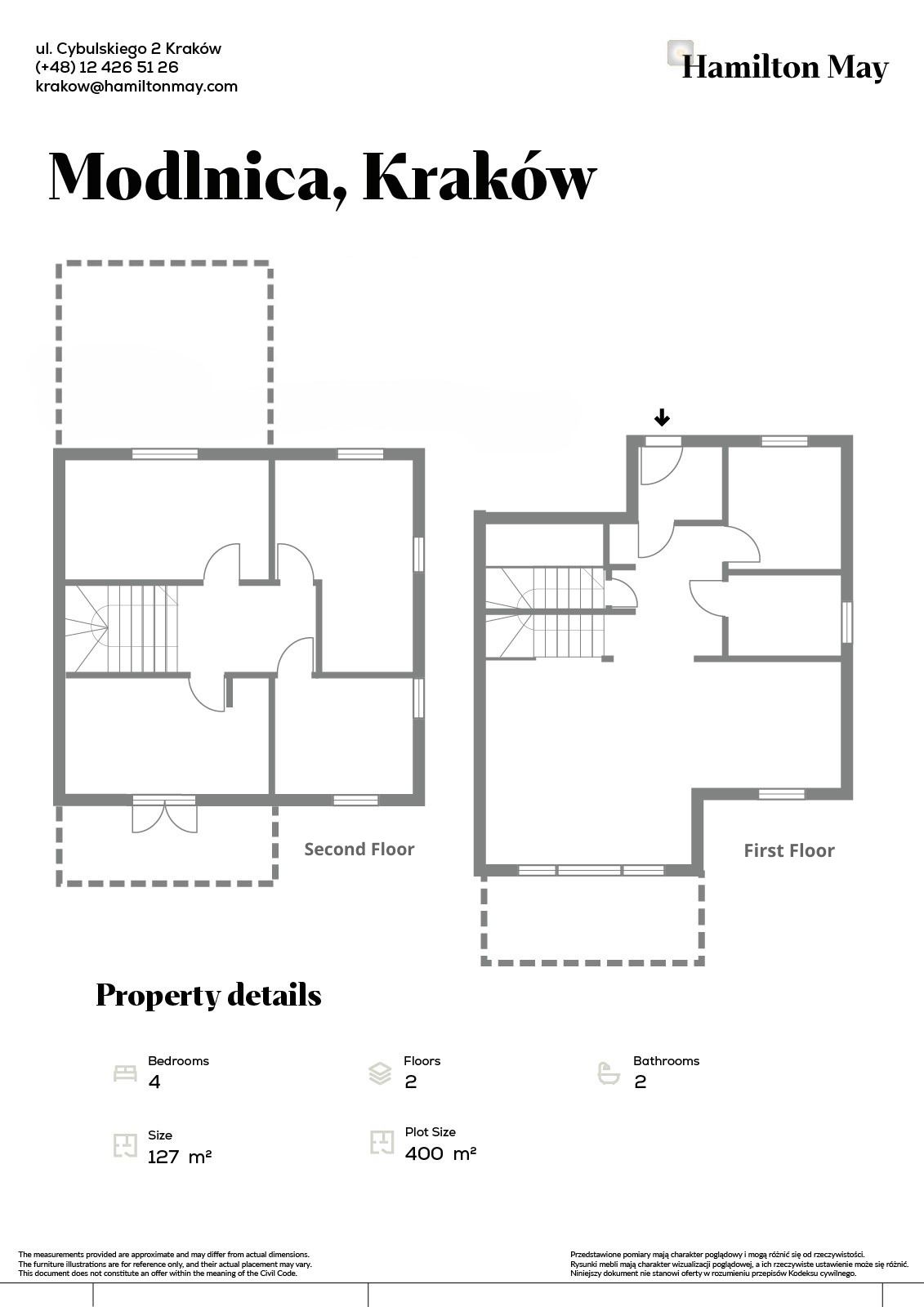 Ready-to-move-in 5-room semi-detached house near Krakow - plan