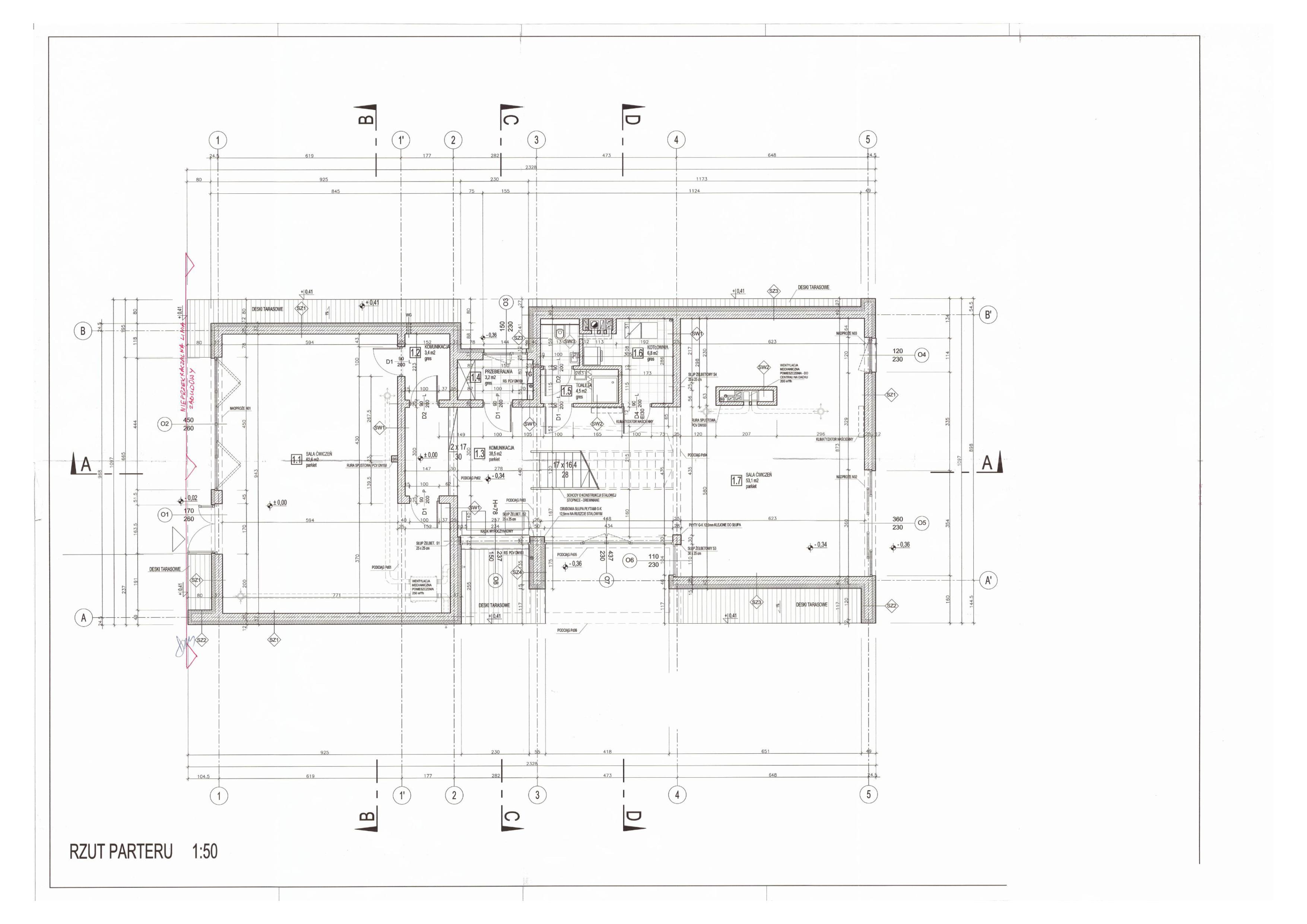 Nowoczesny budynek komercyjny przy plaży Bagry  - plan