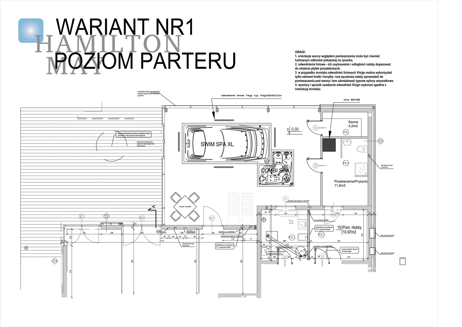 Luxurious house with a swimming pool located on Parkowe Wzgórze - Mogilany - plan