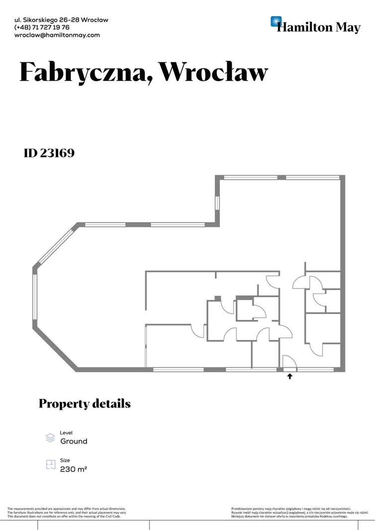Premium 230 m² Restaurant Space for Rent | Leśnica Wrocław - plan