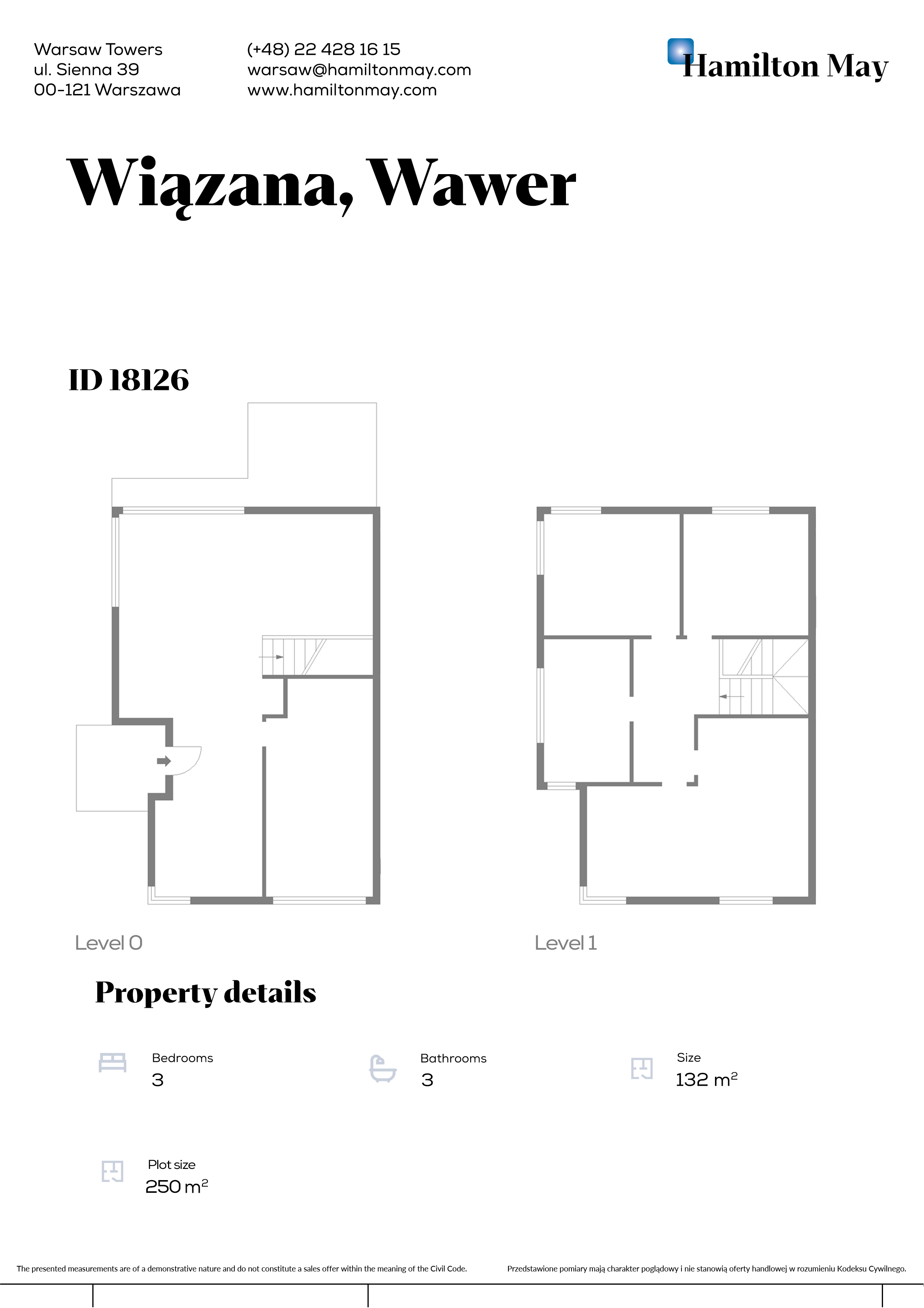 ﻿Modern house in Warsaw's Wawer district - plan
