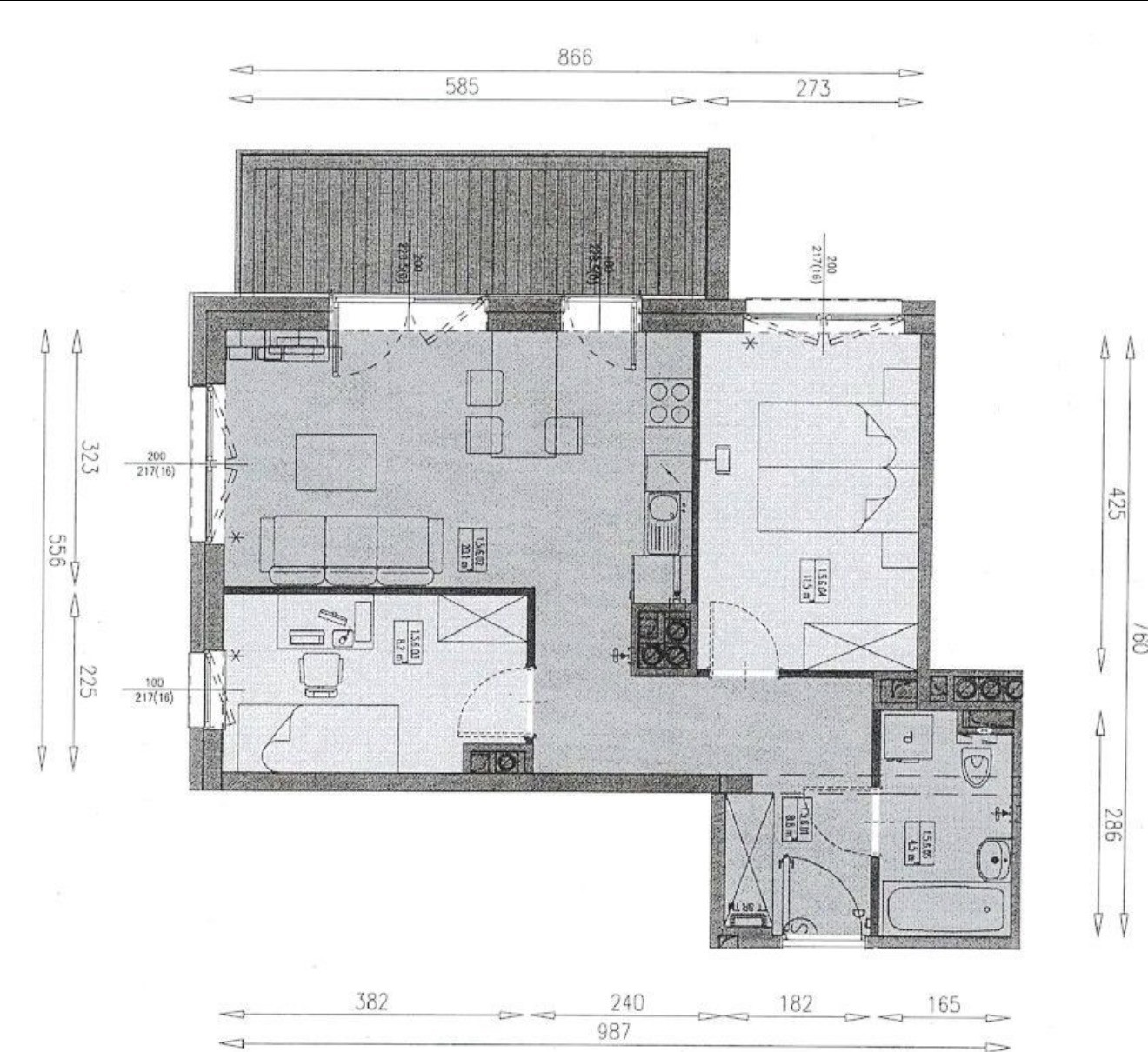 Nowoczesne mieszkanie z dużą loggią | River Point | Kępa Mieszczańska - plan